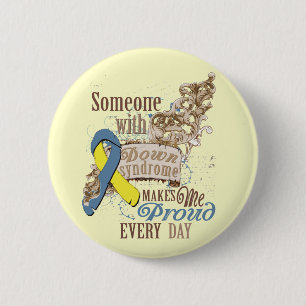 Down syndrome awareness 6 cm round badge