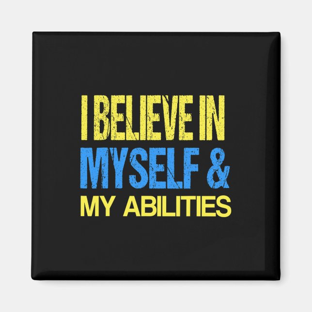 Down Syndrome Awareness ADHD Awareness Autism Spec Magnet (Front)