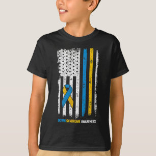Down Syndrome Awareness American Flag Down Syndrom T-Shirt
