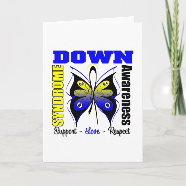 Down Syndrome Awareness Butterfly Card (Front)