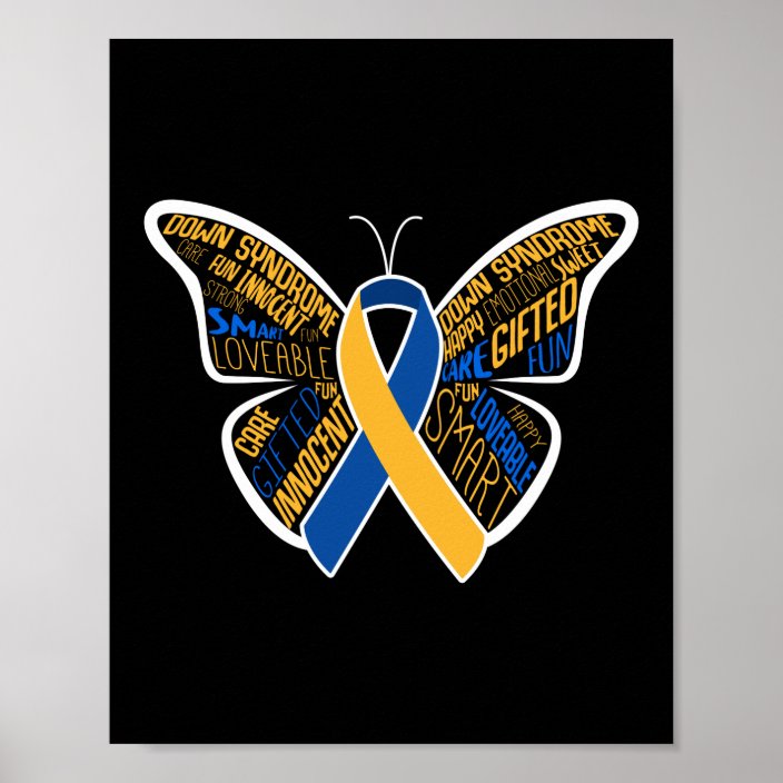 Down Syndrome Awareness Butterfly Special Poster Zazzle.co.uk