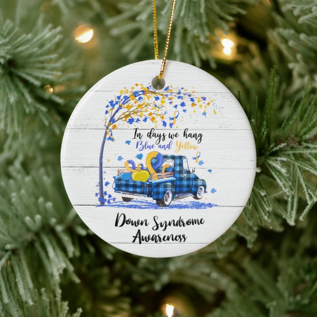 Down Syndrome Awareness  Ceramic Tree Decoration (Tree)