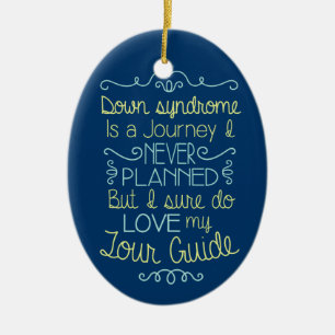 Down syndrome awareness ceramic tree decoration