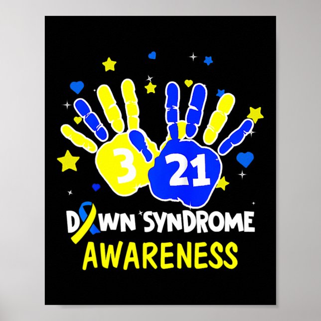 Down Syndrome Awareness Costume March 21 Gift Teac Poster (Front)