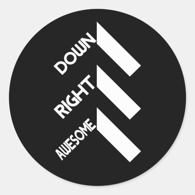 Down Syndrome Awareness Day Month Down Right Classic Round Sticker (Front)