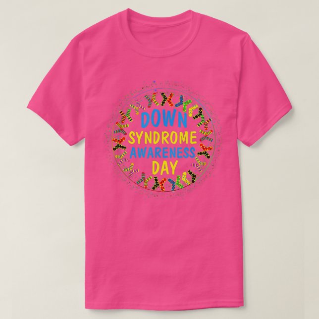 Down Syndrome Awareness Day Socks 21 March Matchin T-Shirt (Design Front)