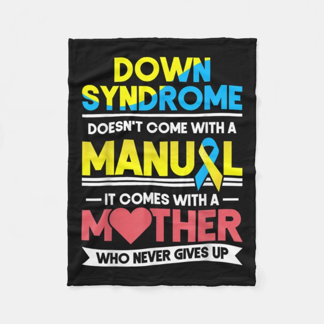 Down Syndrome Awareness Doesn't Come With A Manual Fleece Blanket (Front)