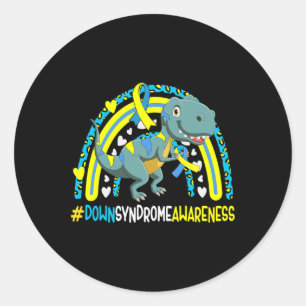 Down Syndrome Awareness Down Right Perfect T21 Soc Classic Round Sticker