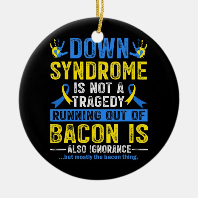 Down Syndrome Awareness Down Syndrome  Ceramic Tree Decoration (Front)