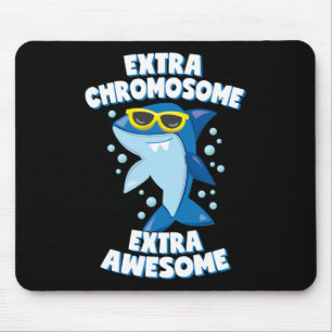 Down Syndrome Awareness Extra Awesome Shark Mouse Mat