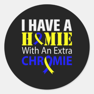 Down Syndrome Awareness Extra Chromosome Classic Round Sticker