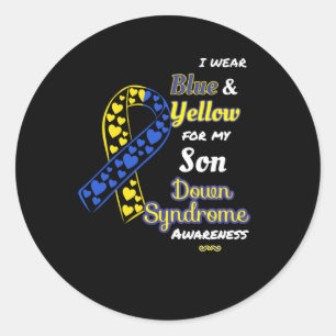 Down Syndrome Awareness For Son Classic Round Sticker