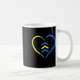 Down Syndrome Awareness Heart And 3 Arrow Support Coffee Mug