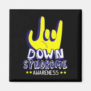Down Syndrome Awareness I Love You ASL Hand Sign  Magnet