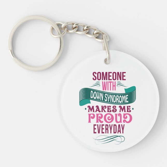 Down syndrome awareness key ring (Front)