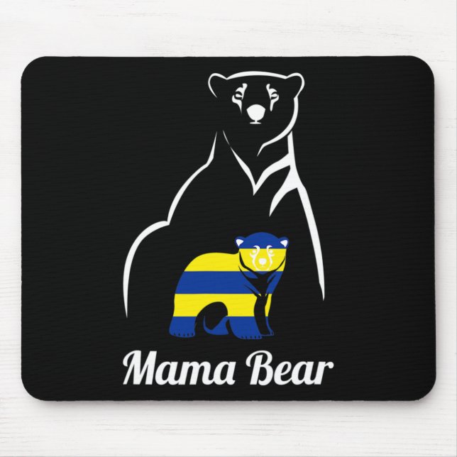 Down Syndrome Awareness Mama Bear Mum  Mouse Mat (Front)