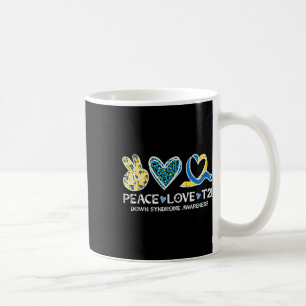 Down Syndrome Awareness Peace Love T21 Wdsd Women  Coffee Mug