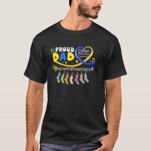 Down Syndrome Awareness Proud-Dad Son Daughter Mar T-Shirt