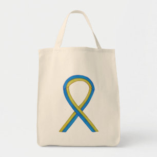 Down Syndrome Awareness Ribbon Art Tote Bag