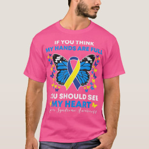 Down Syndrome Awareness Ribbon Butterfly Mum Dad M T-Shirt