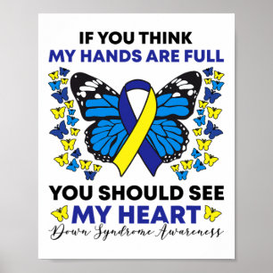 Down Syndrome Awareness Ribbon Butterfly Mum Sped Poster