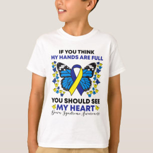 Down Syndrome Awareness Ribbon Butterfly Mum Sped T-Shirt