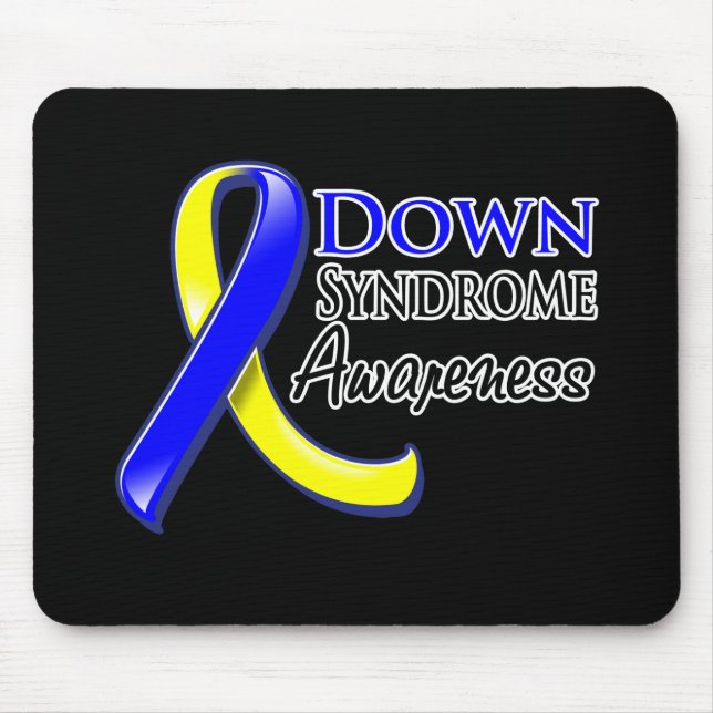 Down Syndrome Awareness Ribbon Mouse Mat (Front)