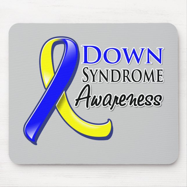 Down Syndrome Awareness Ribbon Mouse Mat (Front)