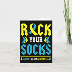 Down Syndrome Awareness Rock Your Socks Trisomy 21 Card