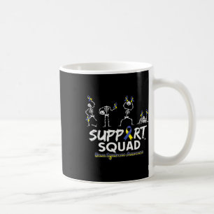 Down Syndrome Awareness Skeleton Support Squad Hal Coffee Mug