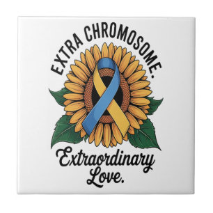 Down Syndrome Awareness Sunflower Tile