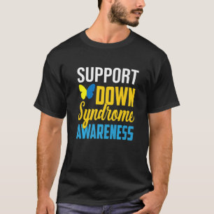Down Syndrome Awareness Support T21 Yellow Blue Ri T-Shirt