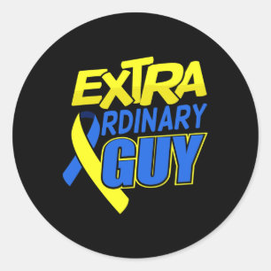 Down Syndrome Awareness T21 Day For Men Boys  Classic Round Sticker
