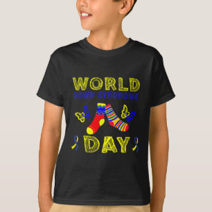 Down Syndrome Awareness T21 Rock Your Socks T-Shirt