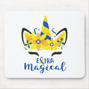 Down Syndrome Awareness Unicorn Girl Mum Extra Mag Mouse Mat