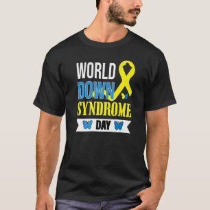 Down Syndrome Awareness World Day T21 Yellow Blue T-Shirt