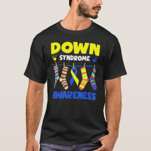 Down Syndrome Blue And Yellow Hands T-Shirt