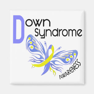 Down Syndrome BUTTERFLY 3.1 Magnet