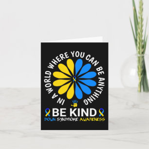 Down Syndrome Day 2024 Be Kind Down Syndrome Aware Card