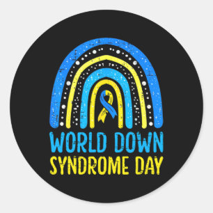 Down Syndrome Day Awareness National T21 Month Rai Classic Round Sticker
