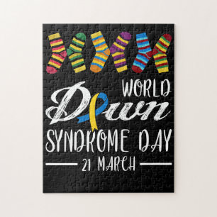 Down Syndrome Day Awareness Socks 21 March Jigsaw Puzzle