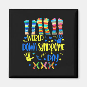 Down Syndrome Day Awareness Socks Down Right Magnet
