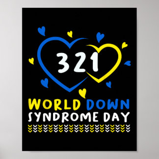 Down Syndrome Day Awareness Trisomy 21 Down Syndro Poster