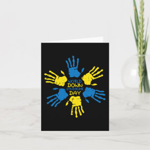 Down Syndrome Day Hands Awareness 321 Men Women Ki Card