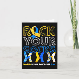 Down Syndrome Day Rock Your Socks Awareness 2  Card