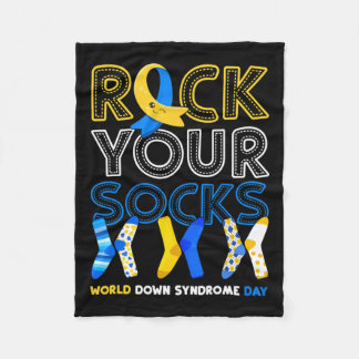 Down Syndrome Day Rock Your Socks Awareness 2  Fleece Blanket