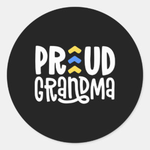 Down Syndrome Grandma Awareness Gift Lucky Arrows  Classic Round Sticker