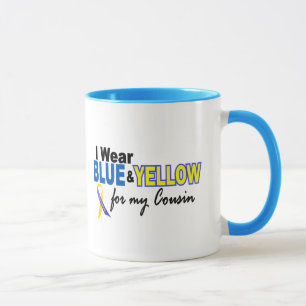 Down Syndrome I Wear Blue & Yellow For My Cousin 2 Mug
