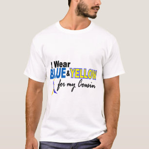 Down Syndrome I Wear Blue & Yellow For My Cousin 2 T-Shirt