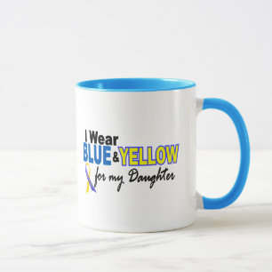 Down Syndrome I Wear Blue & Yellow For My Daughter Mug